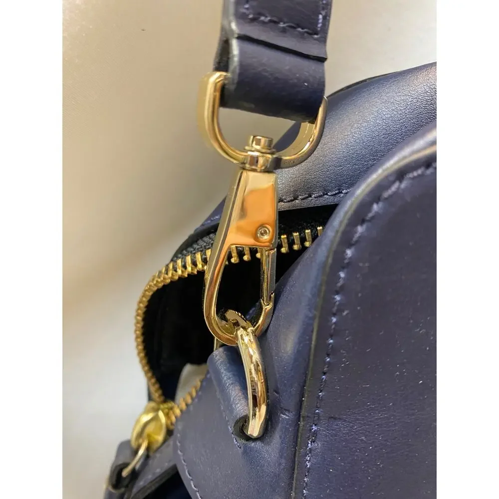 Kate Spade Navy Blue Calf-Hair Shoulder Crossbody Bag